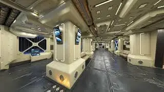 3D model Sci fi Interior Space Station Transit Zone