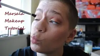 MARSALA MAKEUP TUTORIAL! Pantone 2015 Color of the Year Palette!