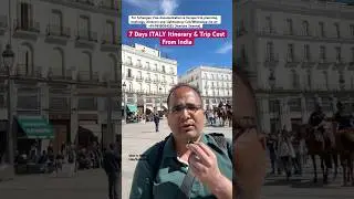 7 Days Italy Itinerary and Trip Cost From India