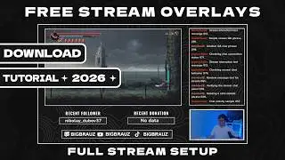 How to Add a Stream Overlay in OBS Studio 2026 - Free stream overlays package