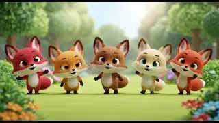 Five Little Red Foxes Sneak Sneak Sneak | Nursery Rhymes for Kids & Baby Songs