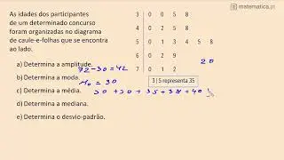 Diagrama de Caule-e-Folhas e Desvio Padrão