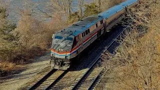 Metro North & Amtrak Short Christmas Eve Afternoon Action Breakneck Ridge (12/24/25)