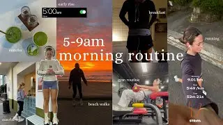 becoming a morning person 🌅 | my 5-9am routine for a week