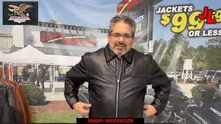 Men's Classic Black Leather Rebel Jacket #M6926GZK - 2