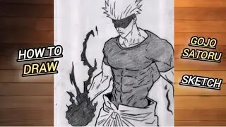 Gojo Satoru Dark Mode Sketch 🔥✏️ | Anime Pencil Drawing