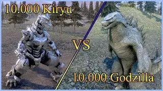 10000 Godzilla (Gojira) - 10000 Kiryu Mechagodzilla - kaiju  sci-fi- Ultimate Epic Battle Simulator