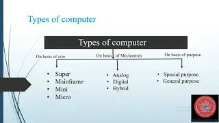 Types of computer on basis of their mechanism and purpose | explain in marathi.