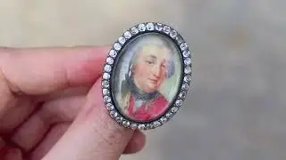 c.1780 Georgian Portrait Miniature Ring of a Gentleman Officer | late 18th century portrait ring