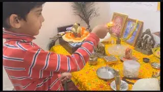 #अथर्व ने करी मेरी पुजा # और किया बहुत सारा प्यार ❤️ 