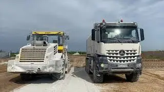 Bodenstabilisierung Gerauer - K&ouml;fering // BOMAG RS 650 + Streumaster SW 318