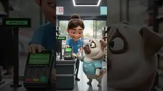 Hilarious! The dog goes to the supermarket to buy snacks.
