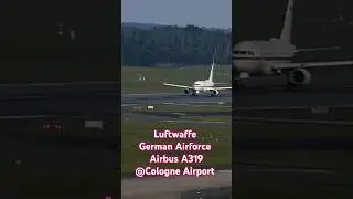 LUFTWAFFE GERMAN AIRFORCE Airbus A319 at Cologne Airport #planes #aviation #planespotting #avgeek