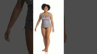 24th & Ocean Tie Dye Medallion Racerback Tankini Top | SwimOutlet.com