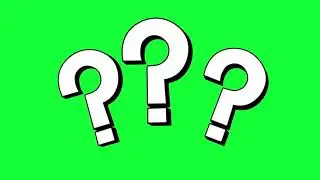 Question mark Green Screen no Copyright stock video