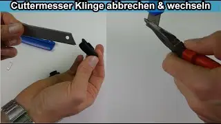 Cuttermesser Klinge wechseln & abbrechen &ndash; Anleitung / Teppichmesser  Bedienungsanleitung