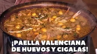Paella Huevos, Cigalas y Alb&oacute;ndigas