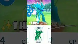 1 HP✨️Shiny Origin Dialga Destroy Grunt Badly in Pokemon Go