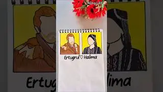 Ertugrul Halima 💖📈🥹 #shorts  #ertugrul #halima #ertugrulghazi #art #islam #turkey #painting #drawing