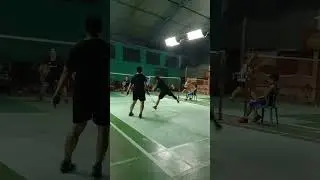 sparing badminton menang di rubber game. #badminton #Sparing#gandaputra