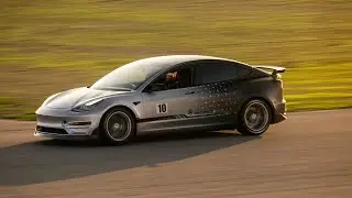 Tesla Model 3 Track Car Body Kit and Vinyl Wrap