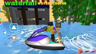 School party craft The waterfall started|party craft flood survive video