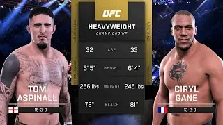 EA Sports UFC 5 | Том Аспинелл против Сирил Гейн, титульный бой в тяжёлом весе UFC 321