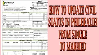 HOW TO UPDATE CIVIL STATUS IN PHILHEALTH FROM SINGLE TO MARRIED |HOW TO FILL UP PMRF FORM|EASY STEPS