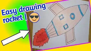 How to draw a rocket 🚀 | rocket easy drawing  | #drawing #rocket #viralvideo #trending #art #draw |