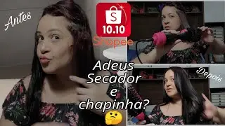Testei a ESCOVA SECADORA ONE STEP da SHOPEE. by Natty Carla 