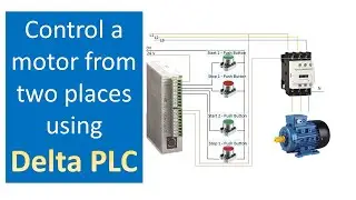 Control a motor from two places using Delta PLC - ISPSoft