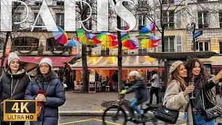 [🇫🇷Paris France 4K 120FPS Walking Tour] Paris Walk in Marais  13/February/2026