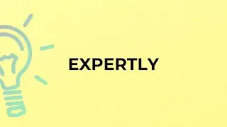 What is the meaning of the word EXPERTLY?