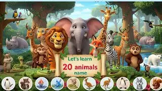 Animals Name for Kids 🐄🦁 | Learn Farm & Wild Animals | #shorts
