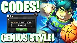 *ГЕНИАЛЬНО* НОВИНКА! ВСЕ КОДЫ ОБНОВЛЕНИЯ В СТИЛЕ GENIUS ДЛЯ BASKETBALL ZERO! КОДЫ ДЛЯ ROBLOX BASK...