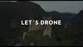 4K - Survol des ruines du Ch&acirc;teau de Miglos, Ari&egrave;ge, France