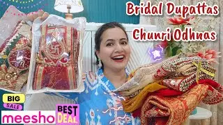 MEESHO Bridal Dupattas & Chunri Haul | Wedding Special Dupattas | Meesho Dupatta Haul | Neema