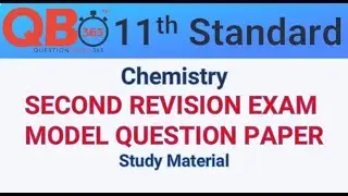 TN | 11th Standard Chemistry Second Revision Model Question Paper 2020 With Answer Key