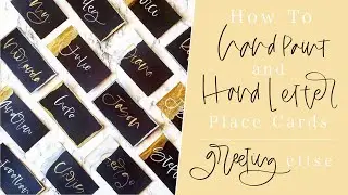 How to hand paint and hand letter place cards | lettering tutorial for beginners