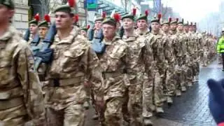 3 Scots Black Watch (Bravehearts) march in Kirkcaldy 11/12/09