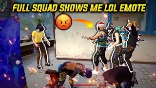 Full Squad Shows Me Lol Emote🤬|| Full Angry😡|| Op Gameplay🔥|| GARENA FREEFIRE TELUGU ❤️||