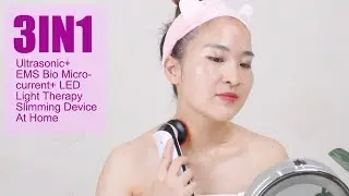 MYCHWAY 3in1 Ultrasound Facial Treatment Bio Microcurrent LED Photon Skin Rejuvenation Light Therapy