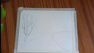 Autumn river beach | landscape easy painting | step by step | shivani gurjar