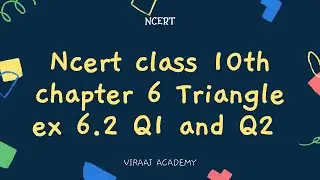 class 10 chapter 6 Triangle execise 6.2 question 1 and 2 solution.#ncertsolutions.