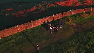 Sunset Drone Footage Over the Bowstones, Cheshire Near Lyme Park in Stunning 4K