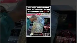 Man Shows off the Money He Saved not Drinking Not Smoking Weed or Not Partying #viralmoment #viral