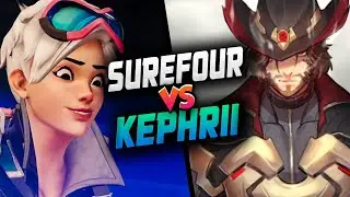 SUREFOUR DPS MCCREE VS KEPHRII TRACER! [ OVERWATCH SEASON 26 TOP 500 ]