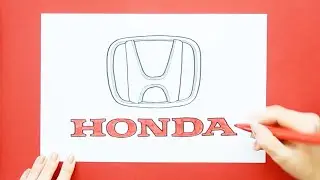 How to draw Honda Logo