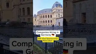 Visa Sponsorship Jobs in Germany / Relocation Support