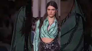 Alexandra Micu walks for Roberto Cavalli SS19 fashion show #runwayfashion #shorts